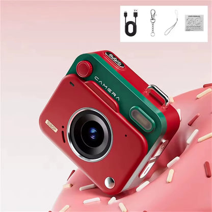 2025 New Thumb Pocket CCD Digital Camera HD Retro Mini Camera Portable Keychain Camera Outdoor Travel Photo Recorder Gift