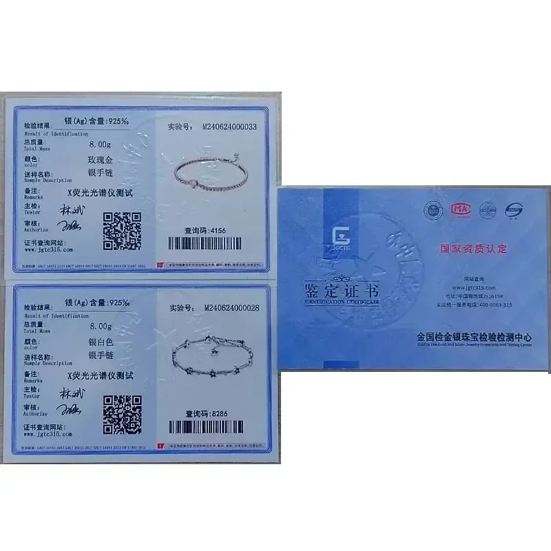 New 925 Sterling Silver Tennis Crystal Bracelet Sparkling Luxury Women'S Jewelry Zircon Water Bracelet Wedding Surprise Gift