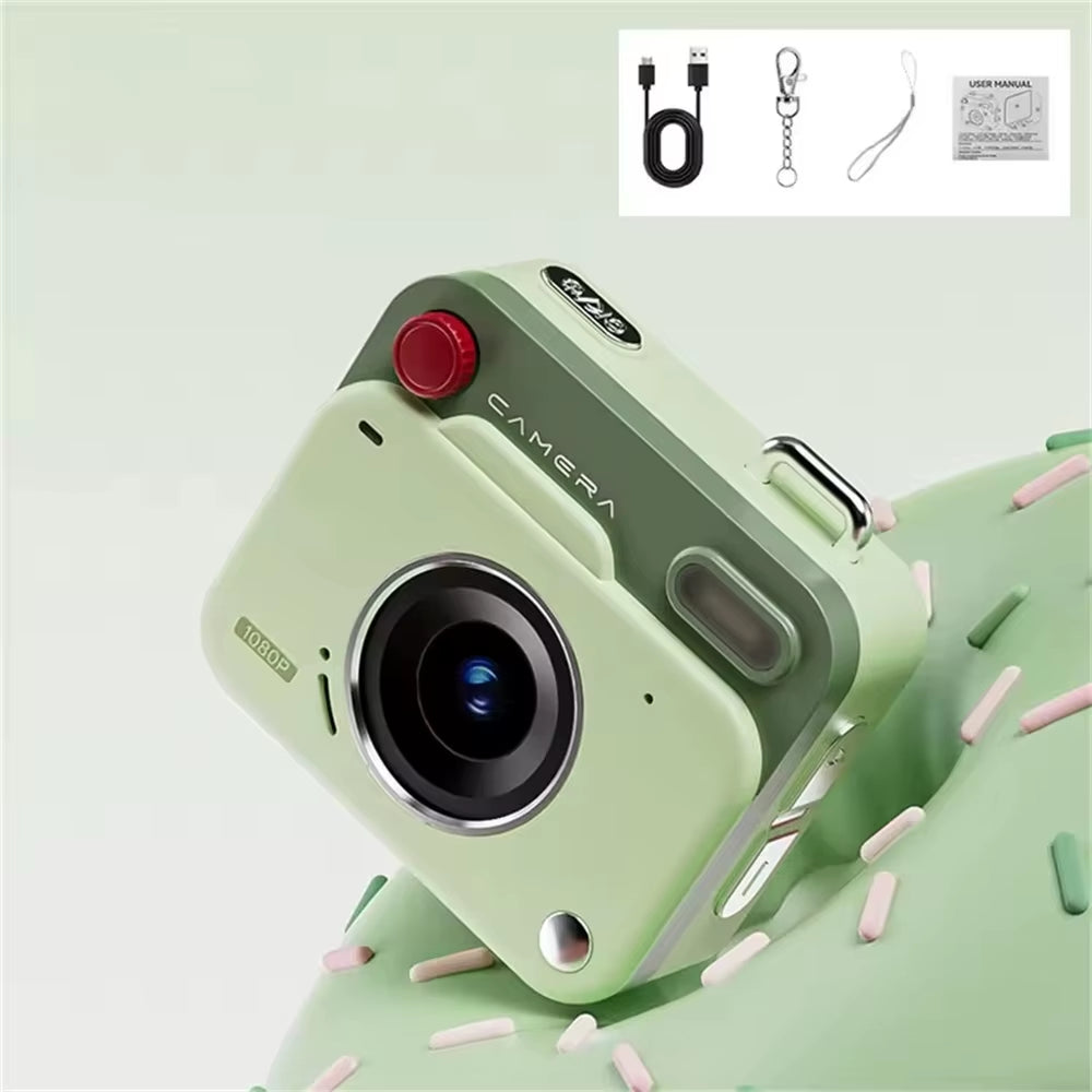 2025 New Thumb Pocket CCD Digital Camera HD Retro Mini Camera Portable Keychain Camera Outdoor Travel Photo Recorder Gift
